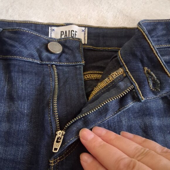 Paige Women's Size 30 Transcend Verdugo Mid Rise Ankle Skinny Dark Wash Jeans - Picture 6 of 16